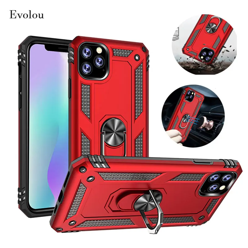 Case for Iphone 11 Pro Max Magnetic Suction Car Cover Holder Armor Bumper Shockproof with Ring | Мобильные телефоны и