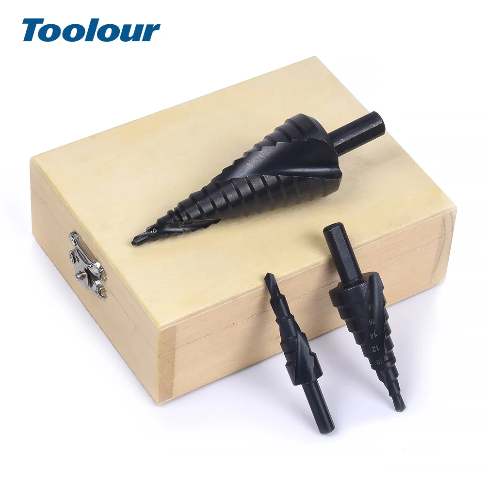 

Toolour High-speed Steel 4-32MM Pagoda Drill Bit Multi-function Tapered Metal Hole Opener With Cobalt Step Spiral Drill Reamer
