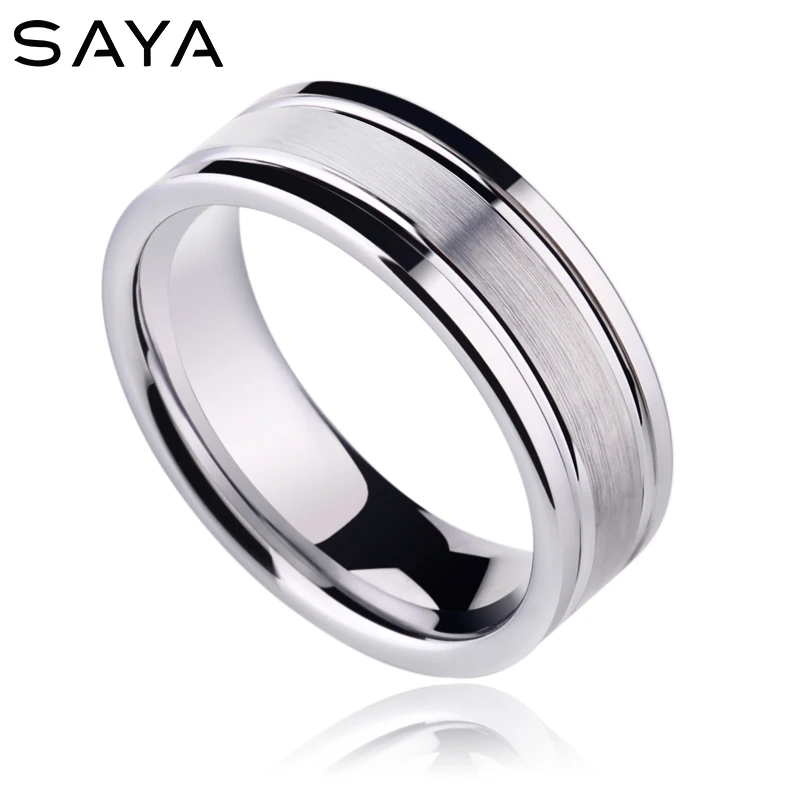 

Carbide Wedding Ring 7mm for Man and 5mm for Woman Comfort Fit