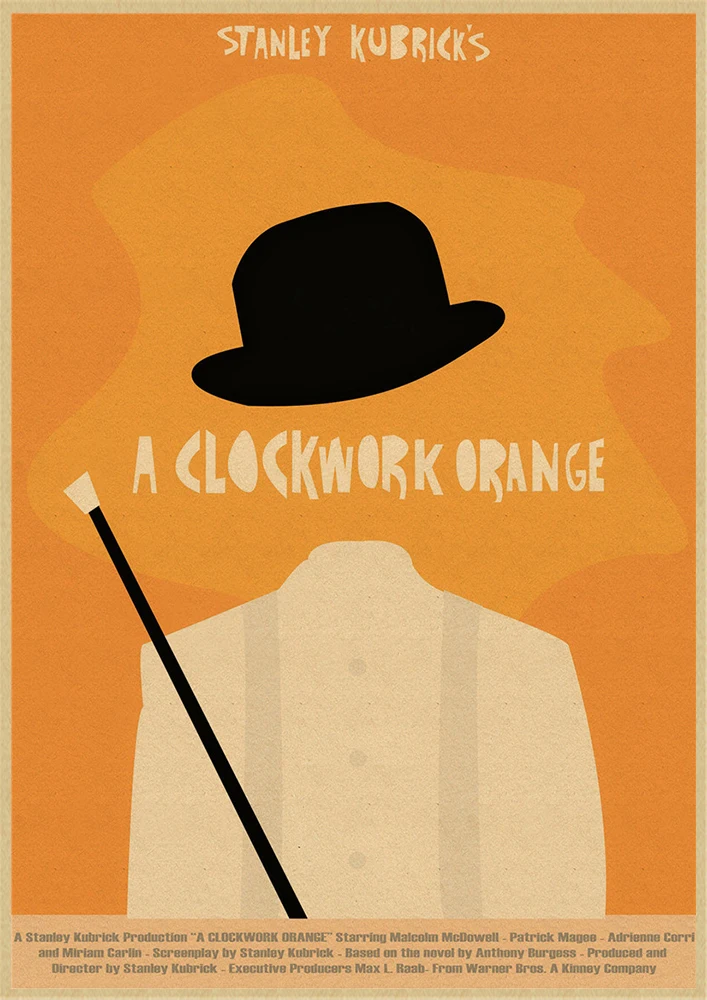 Classic Movie A Clockwork Orange Poster - Home Furnishing Decoration - Kraft Movie Poster Drawing - Wall Stickers - Decorative Painting image 4
