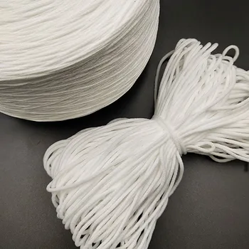 

Round White Elastic Band for Mask 2.5-3mm Mask Elastic Rope Oil Core Belt Rope Handmade DIY Protective Clothing Accessories