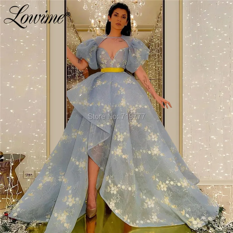 Blue Prom Dresses 2020 Saudi Arabia Formal Dress Evening Gowns With Jacket Abendkleider Wedding Party Dress Robe De Soiree