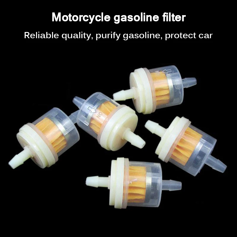 ABS 10 Pcs Small Fuel Gas Filters Gasoline Filter Engine Oil Effective for Motorcycle ATV Lawn Mower Universal | Автомобили и