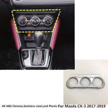 

Car Styling Garnish Inner Trim ABS Chrome Middle Air Conditioning Switch Outlet Vent For Mazda CX-3 CX3 2017 2018 2019 2020