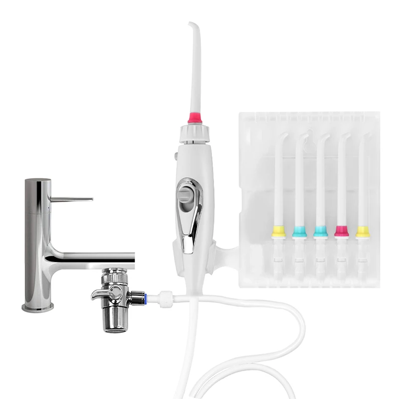 Günstige Wasserhahn Munddusche Wasser Jet Für Reinigung Zahnstocher Zähne Flosser Dental Irrigator Implementiert Dental Flosser Zahn Reiniger