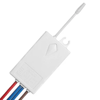 

Wireless Switch Kit with 1 Remote 1 Push Button Panel & 1 Receiver No App No Wiring No Battery, Outdoor Wireless Switch