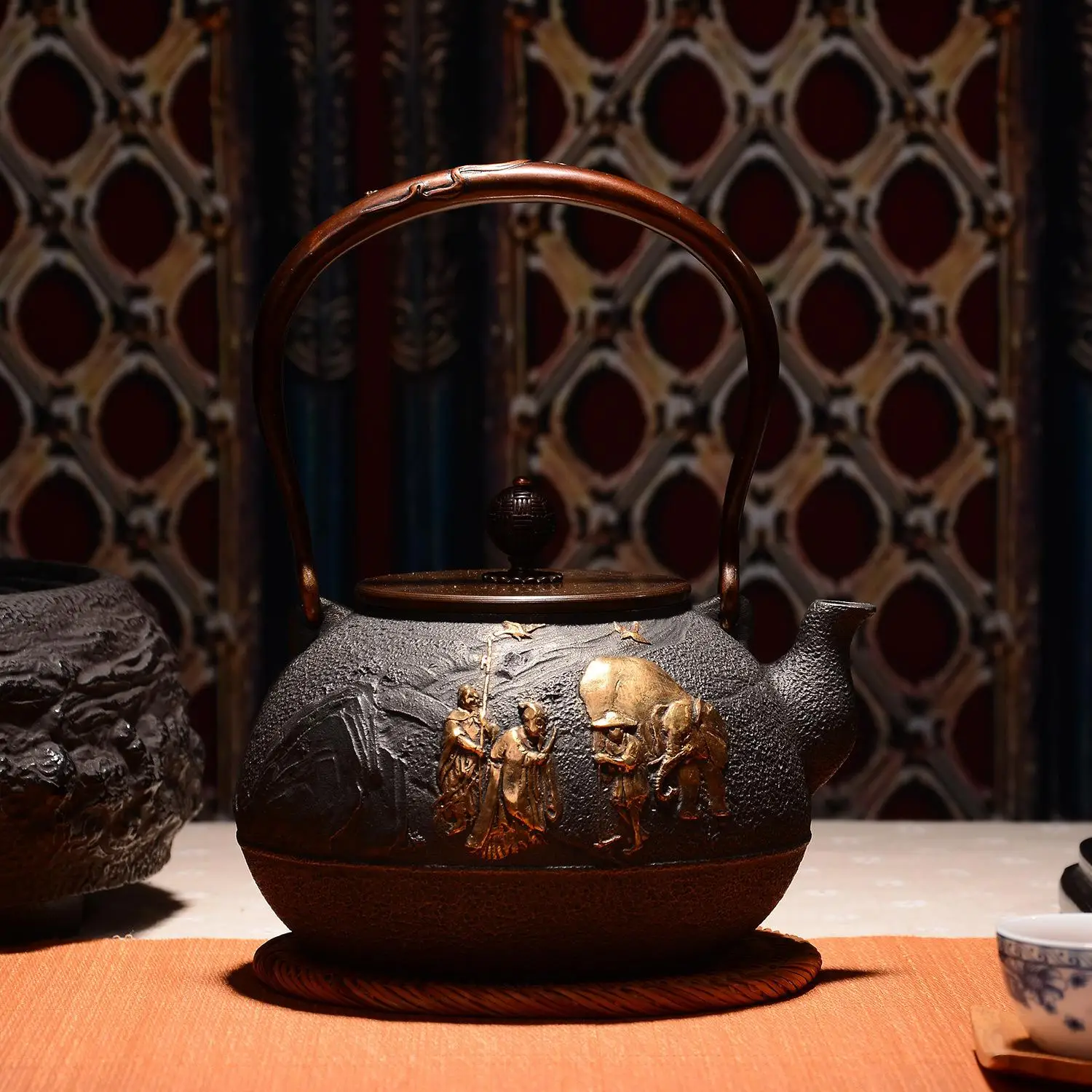 Teapot, kettle, hot water teapot, iron teapot, gift collection, Kung Fu tea set - Цвет: Iron kettle 1694g