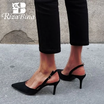 

RIZABINA 19 Color Women Sandals New Hot Party Sexy Pointed Toe Summer Shoes Woman Office Ladies Thin Heel Footwear Size 33-41