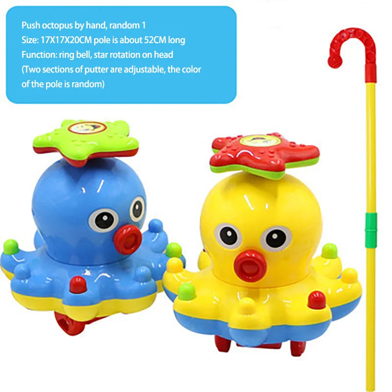 Large Hand Push Plane Tongue Out Blink Toy Plastic Animal Train Car Modeling Toddler Push Cart Parent Child Interactive Toy