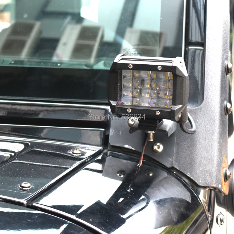 Пара 36 Вт четырехрядный светодиодный светильник для внедорожников ATV UTV 4x4 песочные рельсы для автомобилей, грузовиков, прицепов, пожарных двигателей, экскаваторов