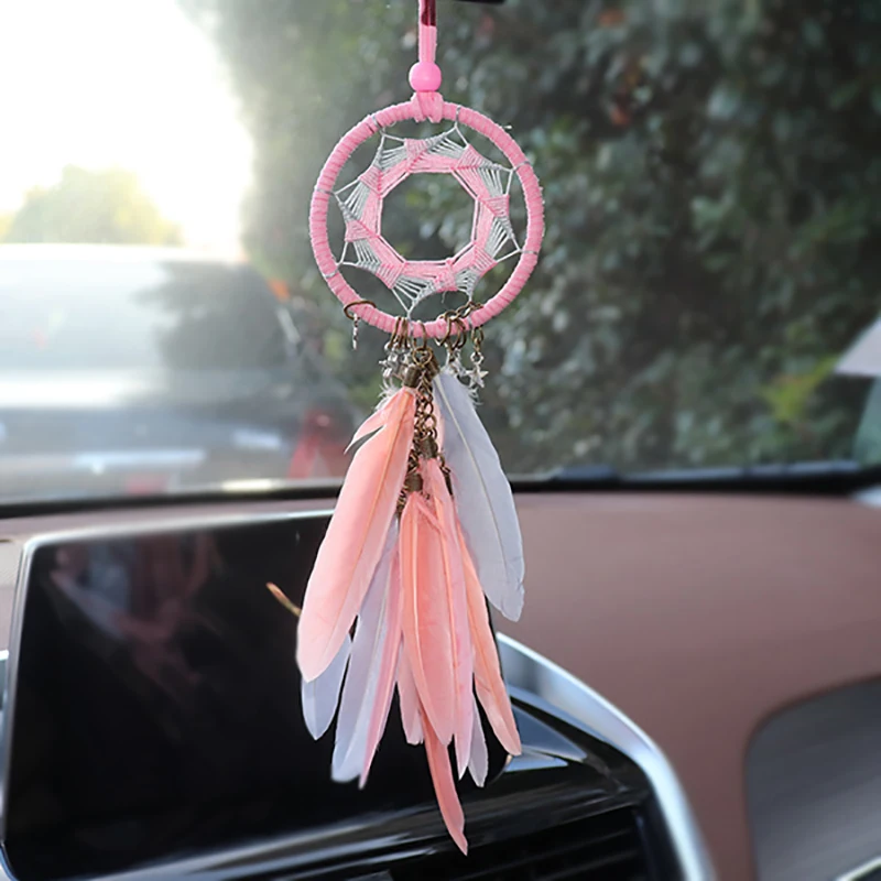 Details about   Dreamcatcher Lace Feather Family Love Car Rearview Mirror Hanging Sun Catcher 