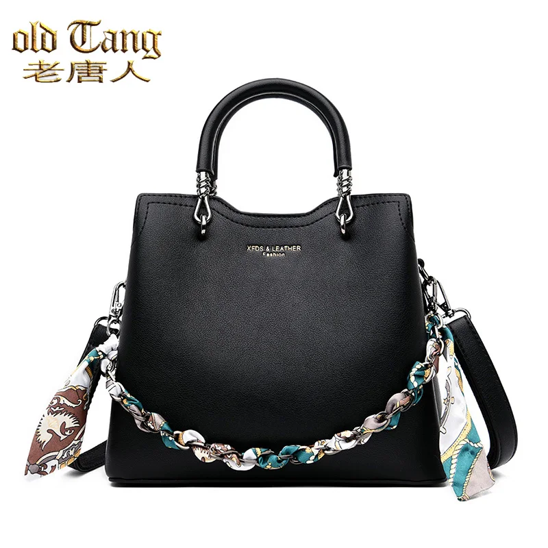 

OLD TANG High Quality Pu Leather Handbag Designer Tote Bags for Women 2020 Luxury Shoulder Bag Famous Brand New Sac A Main