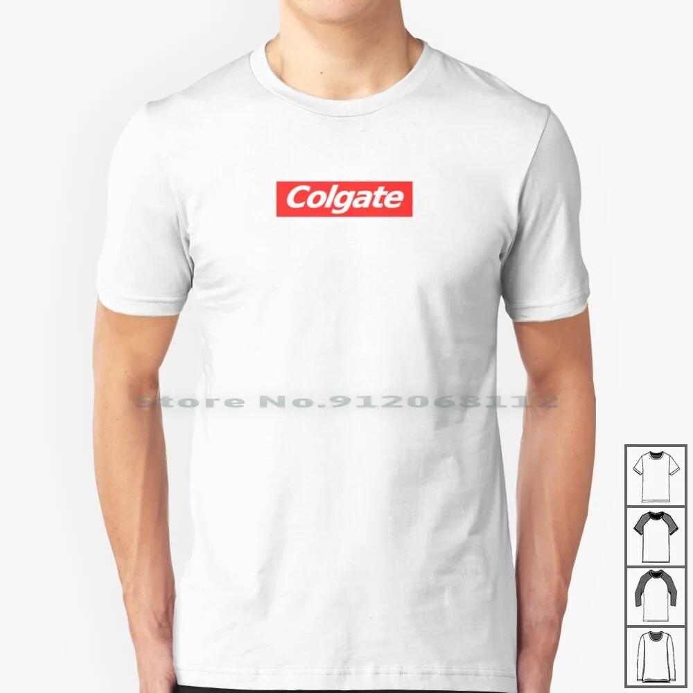 Dentifricio T Shirt 100% Cotone Colgate Bogo Boxlogo Mockup Dentifricio