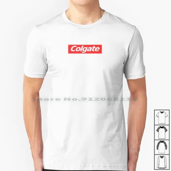 치약 티셔츠 100% 면 Colgate Bogo Boxlogo 모형, 치약