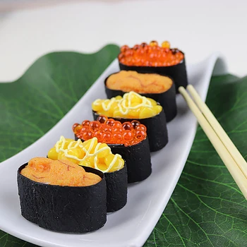 

Artificial Decorative Foods PVC Simulation Japanese Sushi Model Fake Cooking Catering Display Props