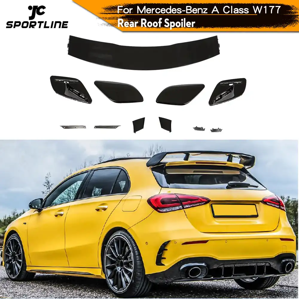 Abs Glossy Black Rear Roof Spoiler Boot Lip Wing For Mercedes Benz A Class W177 Hatchback 19 Spoilers Wings Aliexpress