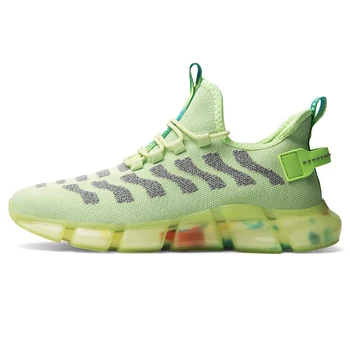 

Men's shoes popcorn 2020 summer breathable sports casual running old shoes flying weaving bar wild mesh travel shoes