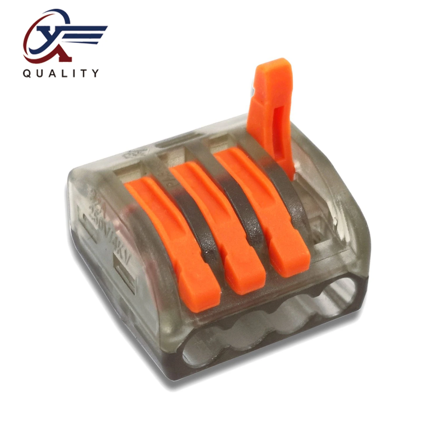 

30/50/100 PCS/lot PCT-214 black 222-214 mini fast wire Connectors Universal Compact Wiring Connector push-in Terminal Block