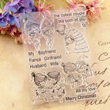 

Christmas Santa Claus Transparent Clear Silicone Stamp/Seal For DIY Scrapbooking/Photo Album Decorative Card Making Clear Stamp