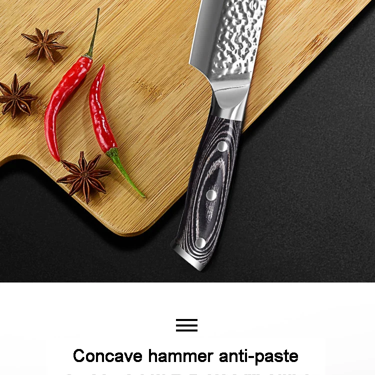Кухонный нож 8 дюймов, нож шеф-повара 7CR17 440C, немецкие японские ножи из нержавеющей стали, нож для мяса, слайсер, нож Santoku, набор инструментов