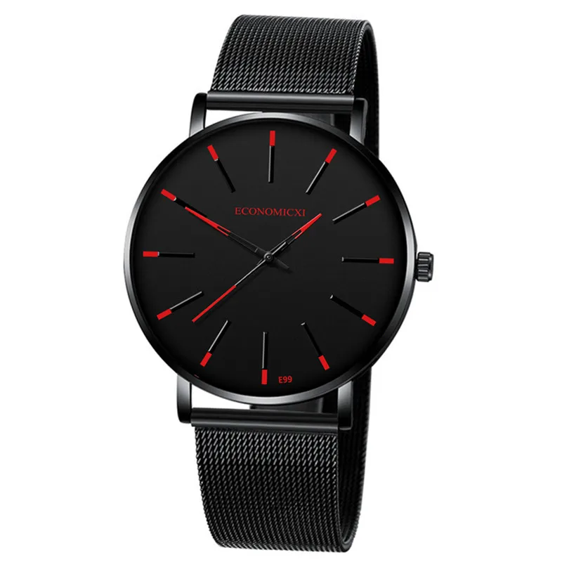 Casual Men's Watch Blue Pointer Multi-Color Alloy Mesh Minimalist Luxury Slim Male Business Temperament Wrist Watch reloj hombre - Цвет: 4