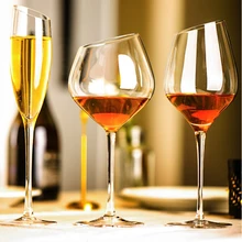 Креативный косой рот бокал для вина Коктейльные стеклянные стаканы для виски бокал для вина шампанское красное вино чашка бар вечерние Питьевая утварь