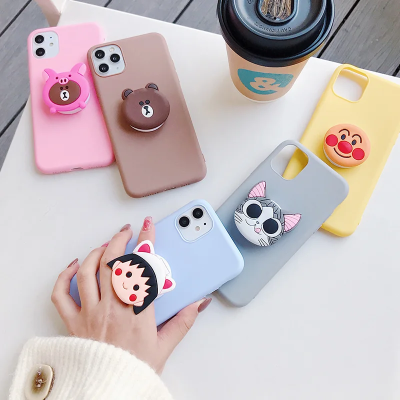 3D Силиконовый мультяшный чехол для huawei y9 y7 y6 y5 prime pro 2019 2018 милый держатель