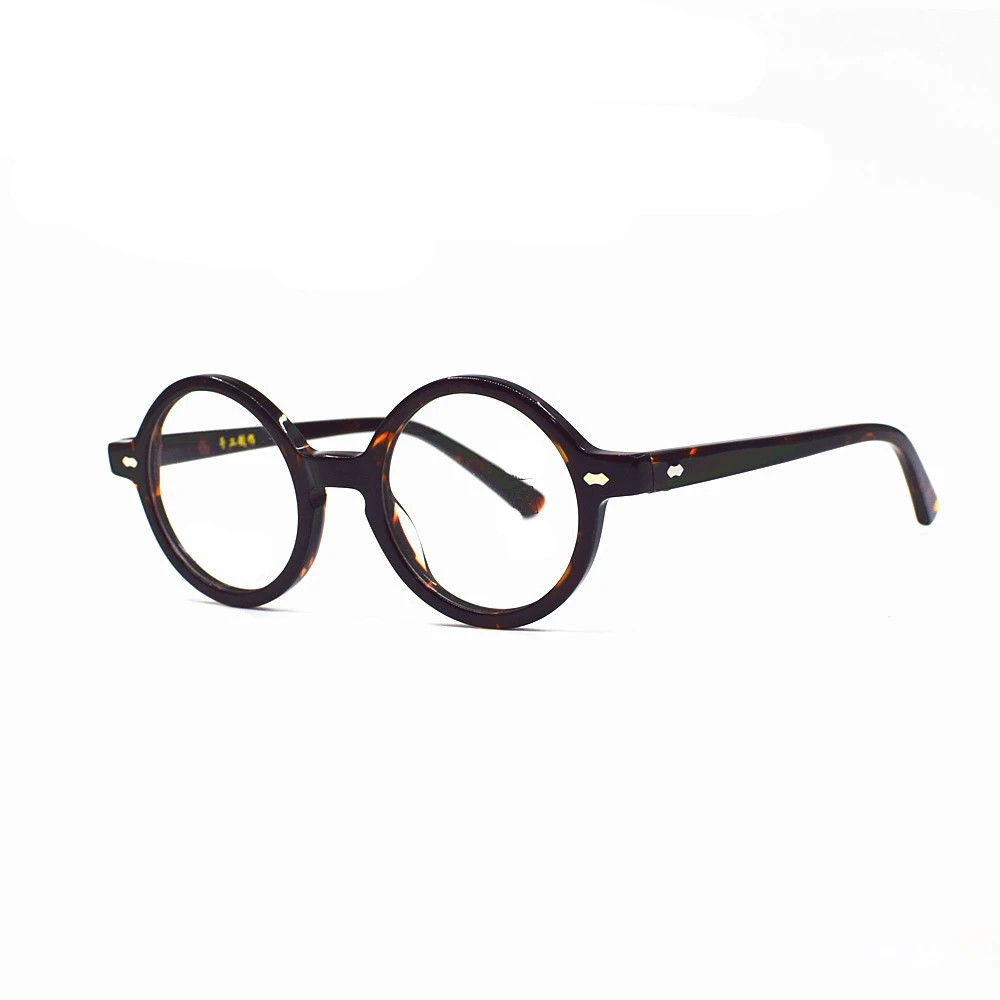 

Agstum 40 мм ~ 44 мм Античная круглая винтажная Ретро леопардовая черепаховая раковина оправа для очков