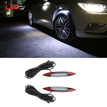 

LEEPEE 4Pcs/set Car Wheel Eyebrow Lamp 3 Mode Flash Breathe Strobe Under Side Lamp Car Tyre Wheel LED Light Atmosphere Light