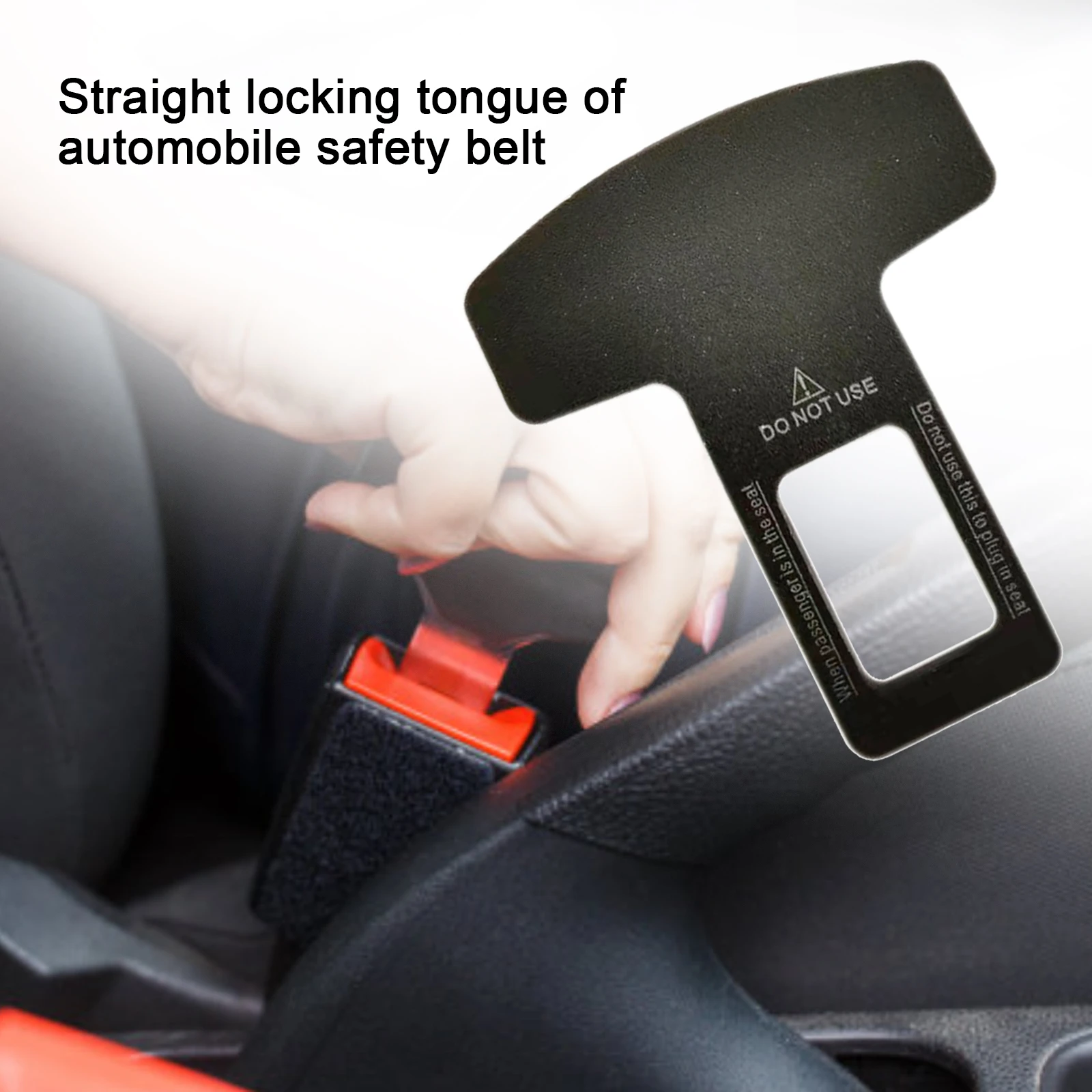 1PC Car Auto Accessories Safety Seat Belt Buckle Alarm Stopper Eliminator Clip