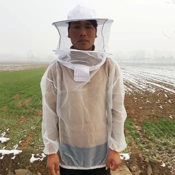 

Beekeeping Tools Anti-Bee Clothing Half-Length Anti-Bee Coat White Anti-Bee Coat Cap Anti-Bee Clothing