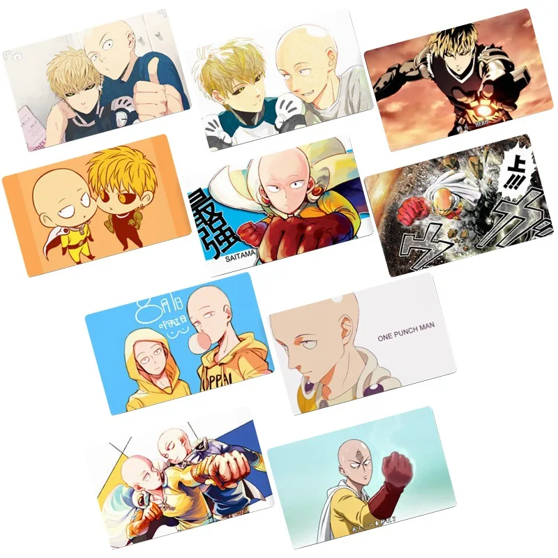 

10 Pcs ONE PUNCH-MAN Card Paster IC Card Stickers 2019