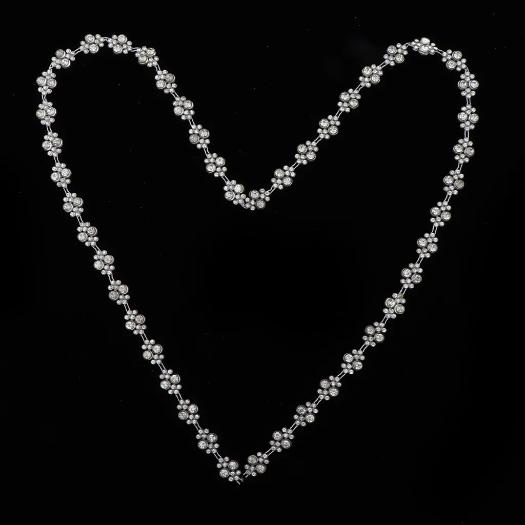 Faux Rhinestone Crystal Ribbon Trim DIY Wedding Dress Belt Bridal Bead Appliques - White, 1 Yard , 13mm