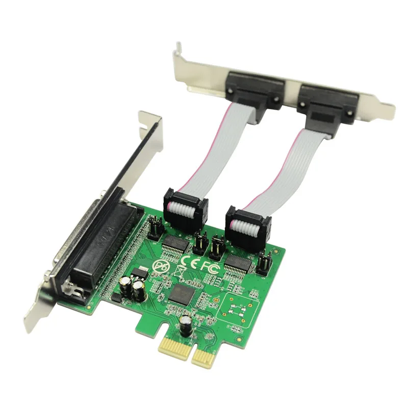 PCI-E до 2 Последовательный порт DB9 RS232+ 1 порт параллельного ввода-вывода DB25 принтер LPT карты расширения AX99100 Чипсет