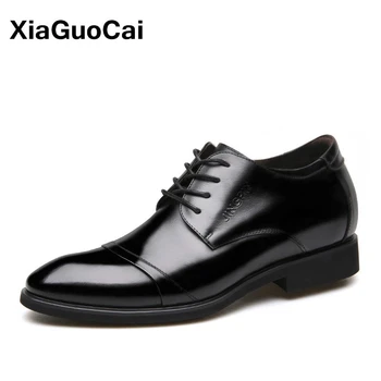 

Men Formal Shoes Spring Autumn Business Man Dress Shoes British Luxury Oxfords Lace Up Mans Wedding Footwear Height Increasing