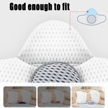 

Leaf Shape Back Pillow with Buckwheat Sleep Pillow Bed Pregnancy Pillows Waist Support LAD-sal