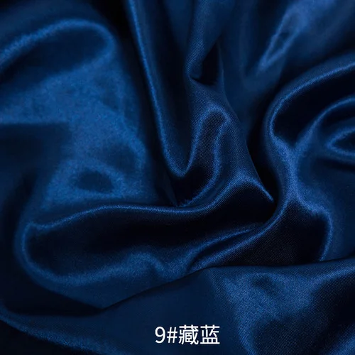 Атласная ткань высокого класса, атласная ткань для платья, имитация шелковой ткани, Подарочная коробка, подкладка, ткань из сатина, одноцветная ткань - Цвет: 9 Blue