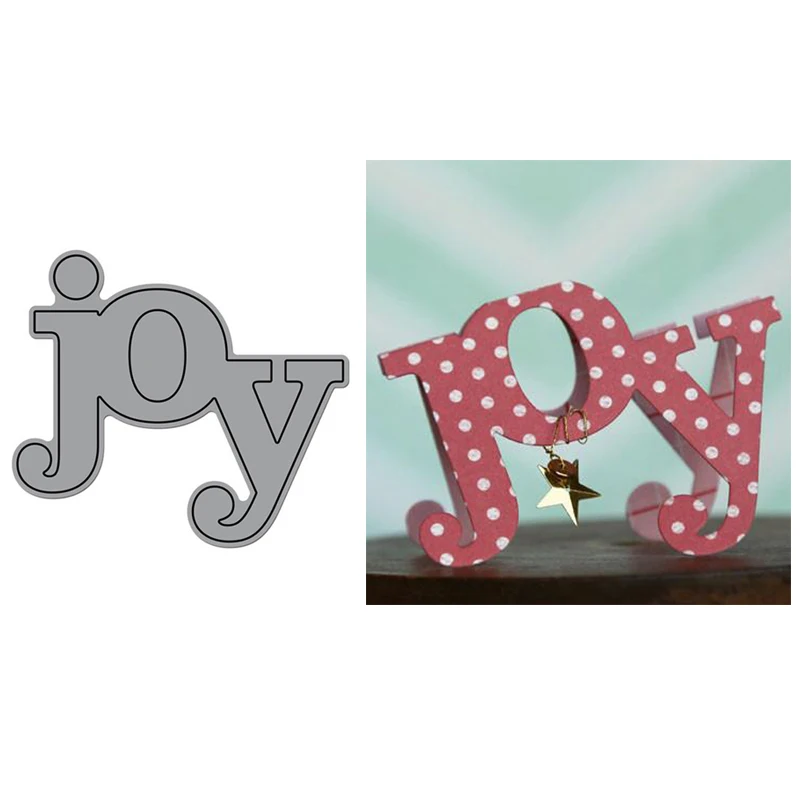 Новый металлический трафарет с большими надписями Joy для рукоделия скрапбукинга
