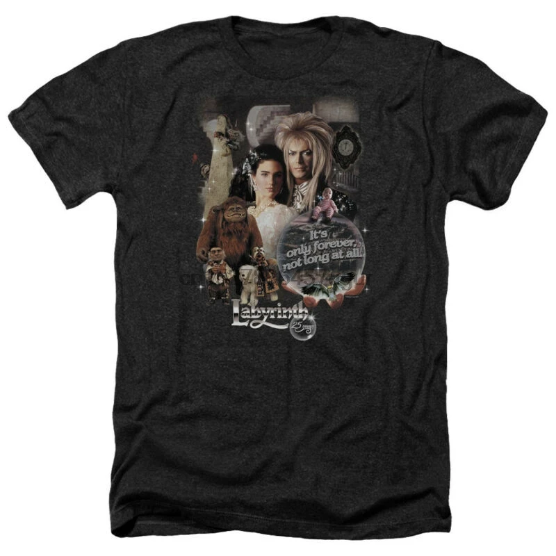 

Labyrinth Movie 25 YEARS OF MAGIC Licensed Adult Heather T-Shirt All Sizes