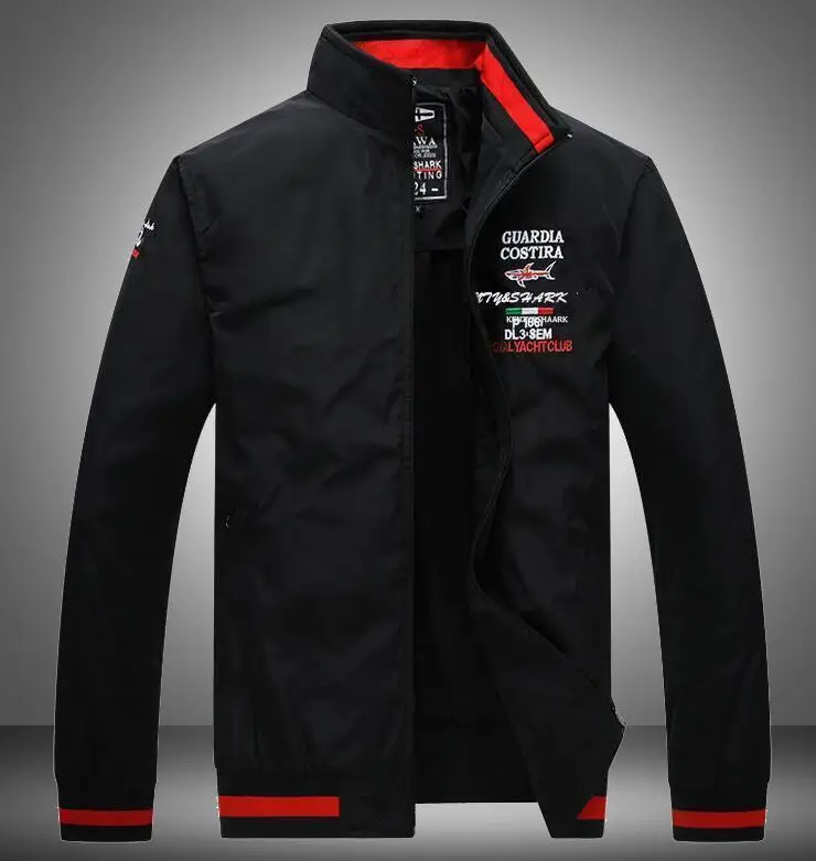 Акула для мужчин s куртки Eden Slim Fit Aeronautica наивысшего качества Повседневная брендовая одежда верхняя одежда Новейший парк весна осень Мужская куртка - Цвет: as picture