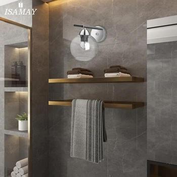 

Nordic Modern Glass Wall Lamp E27 LED Ball Hanging Light Beside American Retro Wall Light Sconce Wandlamp Applique murale