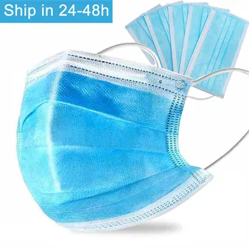 

Hot sale 3-layer Medical Surgical mask Disposable Face Mouth Masks Non Woven Anti-Dust Masks Earloops Masks