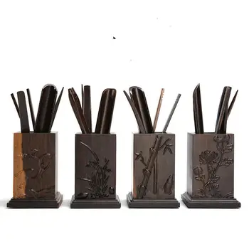 

Wood carving ornaments tea tea tea tray tea needle clip