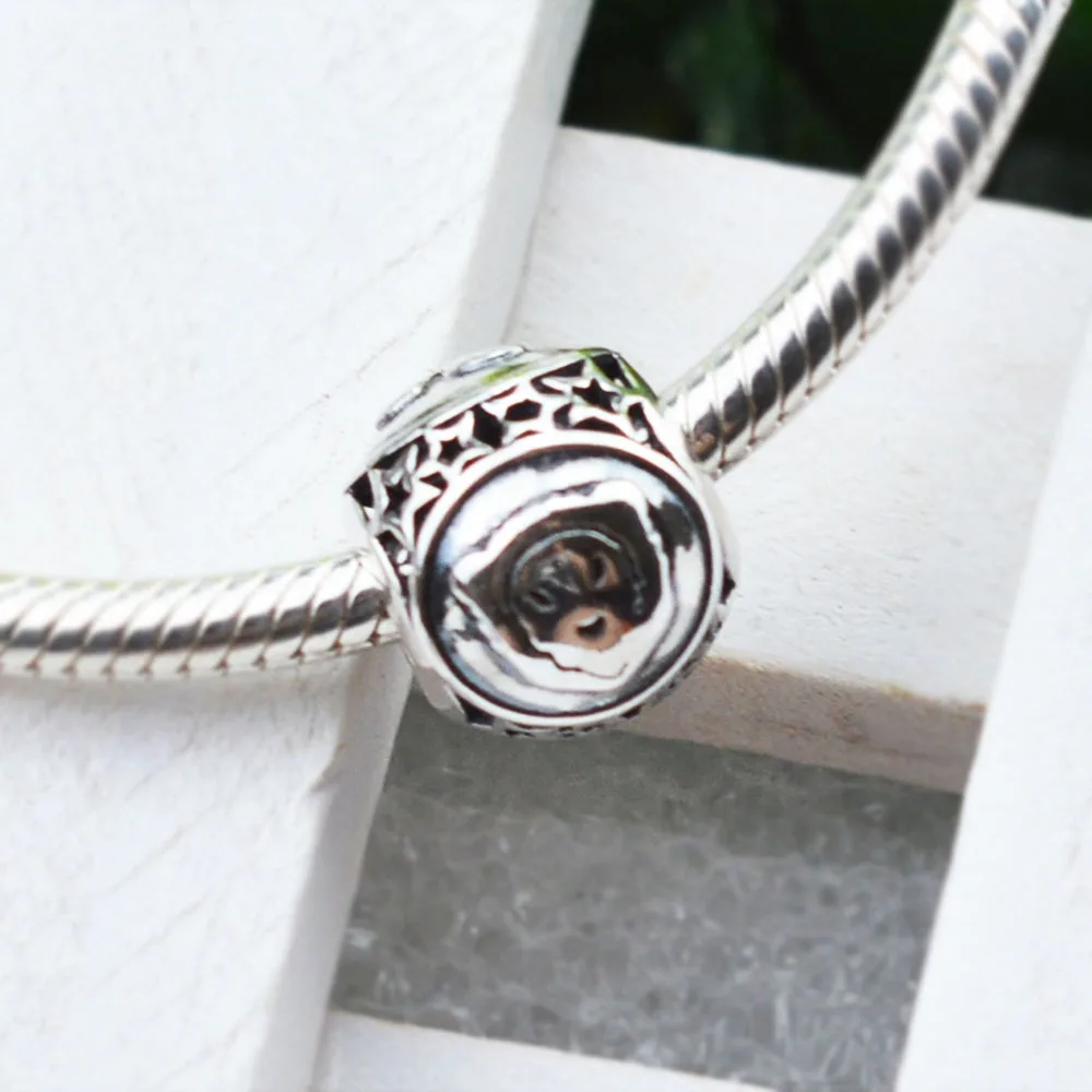 PDB ZZ 57 925 пробы серебряные бусины со знаком зодиака в форме Водолей подходят для браслетов, красивые 12 созвездий, очаровательные бусины, ювелирные изделия