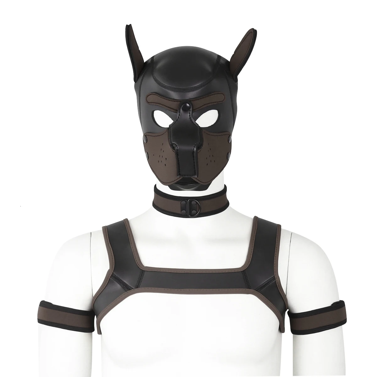 Puppy Play Dog Bondage Hood Mask Collar Armband Cosplay Fantasy Harness Bondage Sexy Set Adult Games Slave Pup Role Play Couples