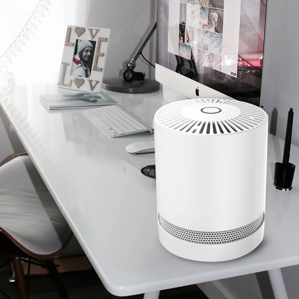

Desktop Air Purifier Ionizer With HEPA Filter Remove Odor Smoker Dust Air Filter For Home Room Air Cleaner household office