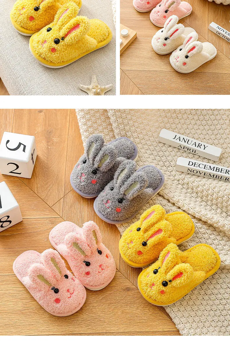 extra wide children's shoes Children's Warm Cotton Shoes Winter Kids Cute Cartoon Slippers Boys Girls Home Soft Bottom Non-slip Fashion Furry Baby Slippers children's shoes for sale