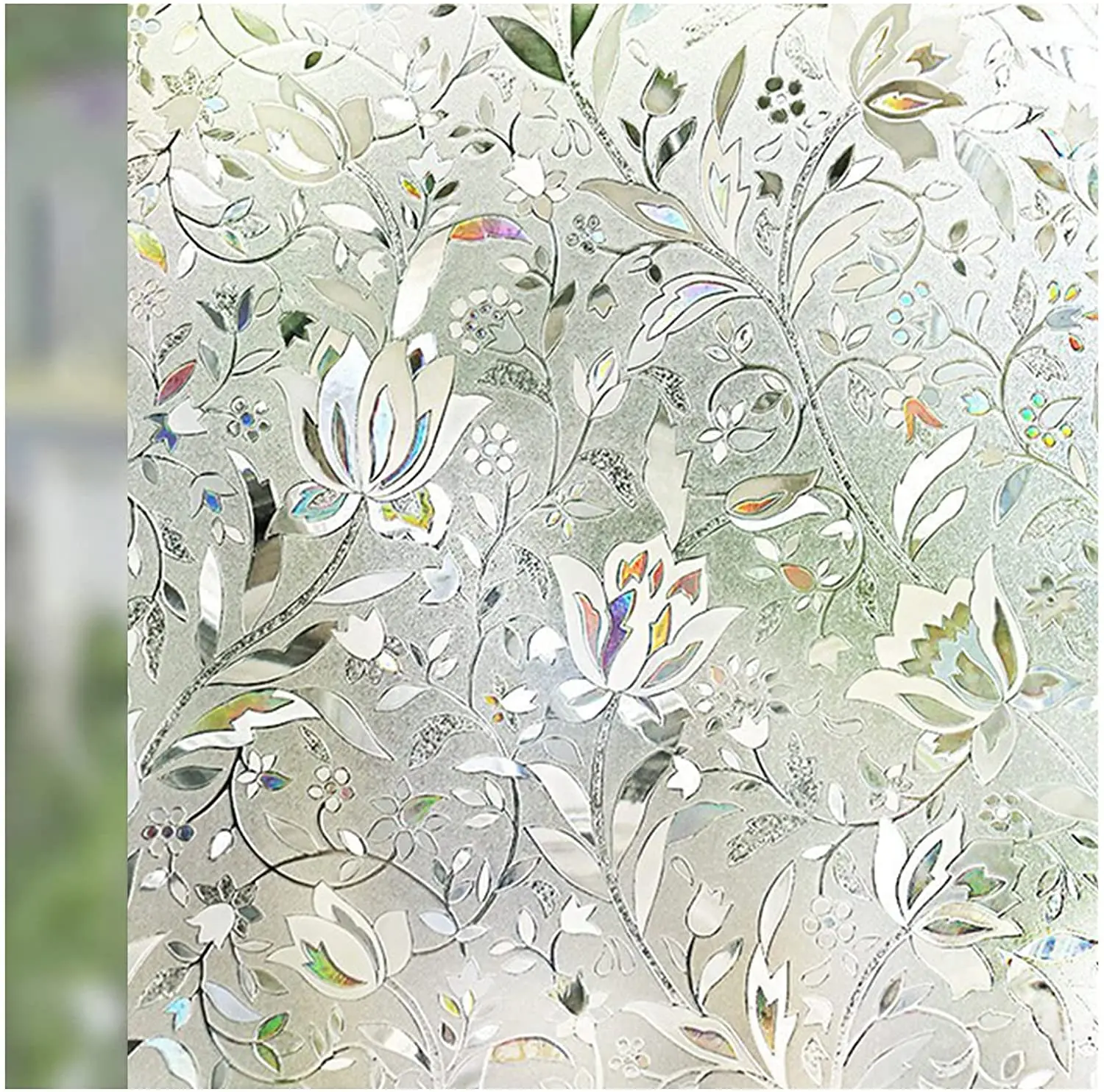 YaJing Window Film Privacy, Sun Blocking Removable Window Sticker, Decorative Glass Film, Stained Glass Decals for Home