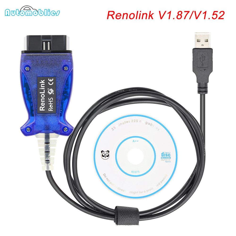 Renolink V1.87 OBD2 для Renault ECU программист RENOLINK V1.52 программирующий инструмент renault