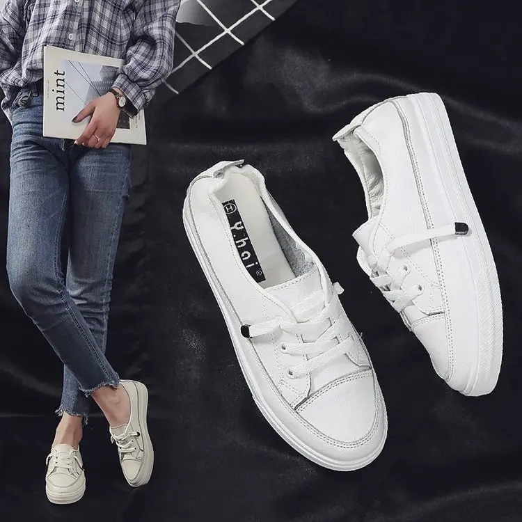 

White Shoes Women's 2019 Spring And Autumn New Style Korean-style Online Celebrity Celebrity Style WOMEN'S Shoes Shallow Mouth F